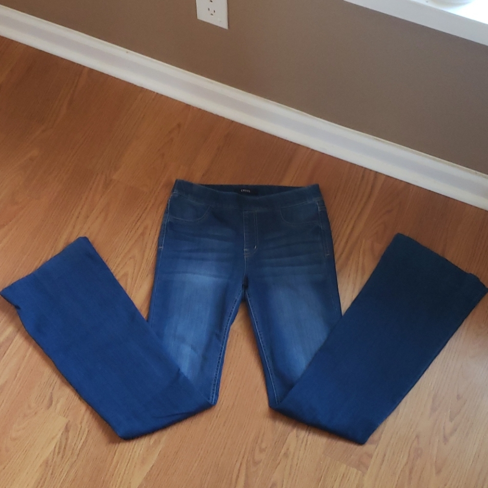 Flare Elastic Waist band Jeans Size M